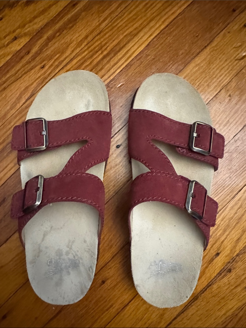 Dansko Dayna Sandals Red Suede Leather
